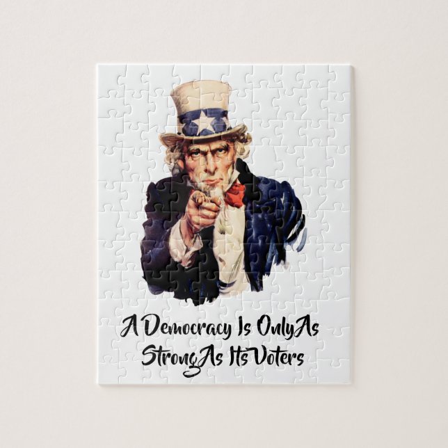 Puzzle Una democracia es tan fuerte como sus votantes (Vertical)