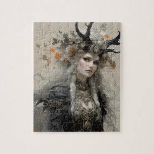 Puzzle Una diosa pagana con cuernos