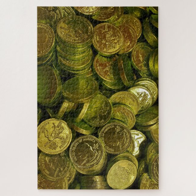 Puzzle Una enorme mina de monedas de oro rellenas de choc (Vertical)