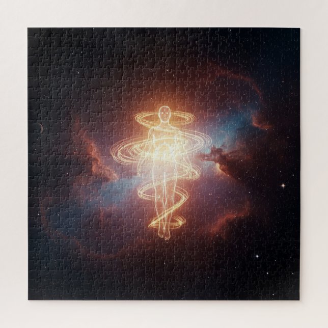 Puzzle Una entidad espiritual brillante flotando en el un (Vertical)