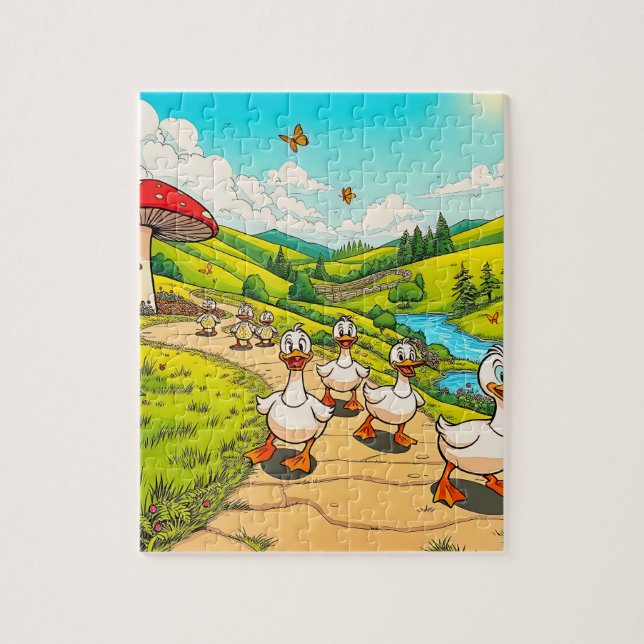 Puzzle Una familia de patos (Vertical)