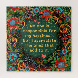 Puzzle Una felicidad inspiradora aprecia la flor verde