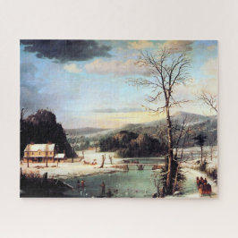 Puzzle Una fiesta de Navidad George Henry Durrie 1852