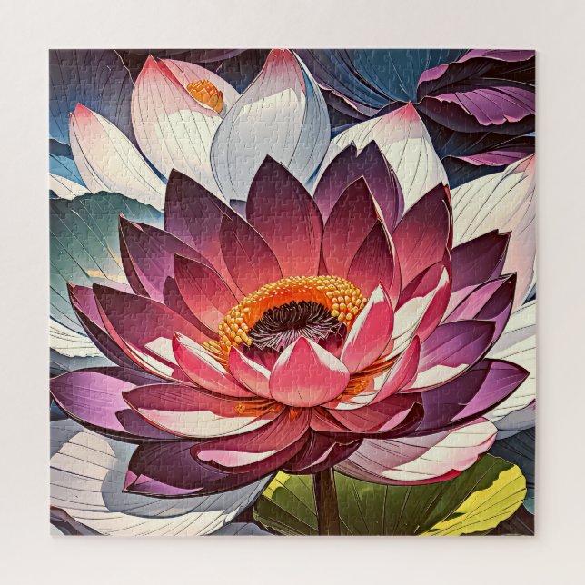 Puzzle Una flor de loto (Vertical)