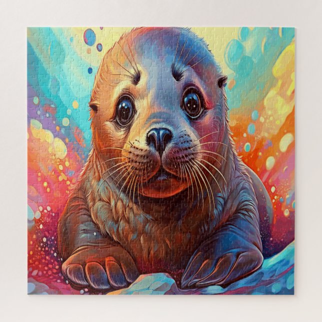 Puzzle Una foca vibrante (Vertical)
