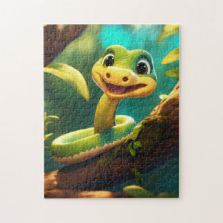 Puzzle Una linda sonrisa personalizado serpiente en un ár