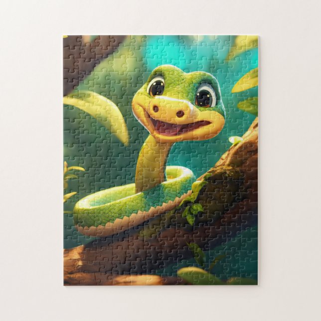 Puzzle Una linda sonrisa personalizado serpiente en un ár (Vertical)