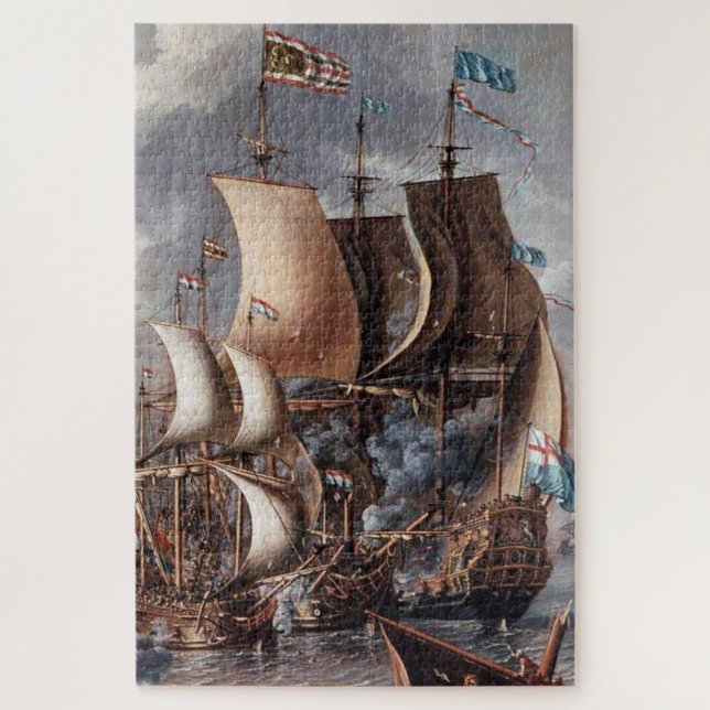 Puzzle "Una lucha marítima" por Lorenzo a Castro (Vertical)