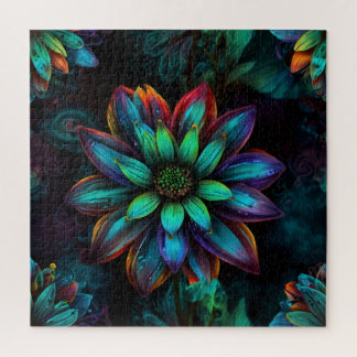 Puzzle Una magnífica flor exótica grande en floración 