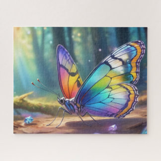 Puzzle Una mariposa con cristal transparente