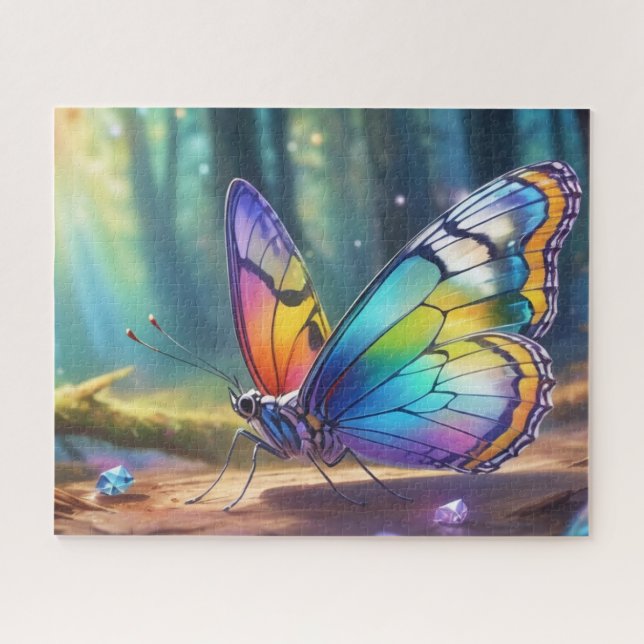 Puzzle Una mariposa con cristal transparente (Horizontal)