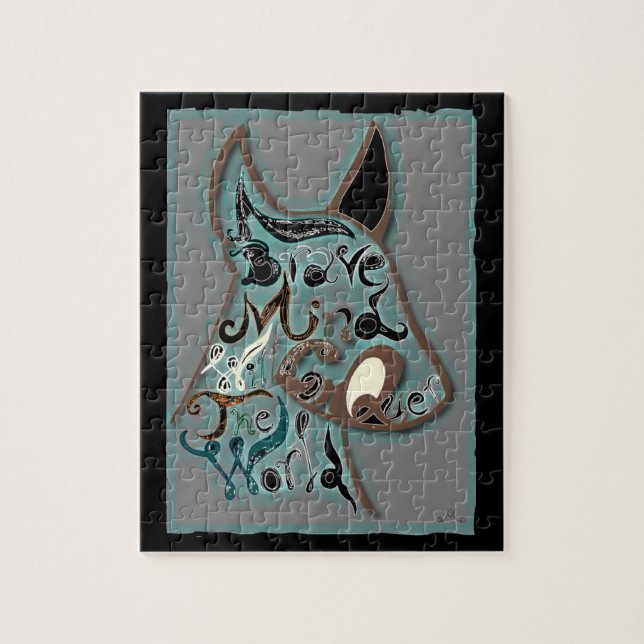 Puzzle Una mente valiente conquistará el mundo (Vertical)