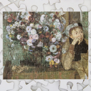 Puzzle Una mujer con crisantemos por Edgar Degas