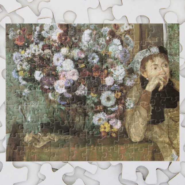 Puzzle Una mujer con crisantemos por Edgar Degas (Subido por el creador)