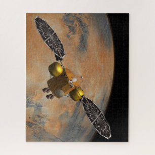 Puzzle Una nave espacial orbitando Marte.