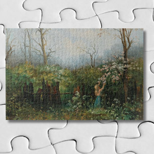 Puzzle Una niña en el jardín – Olga Wisinger-Florian