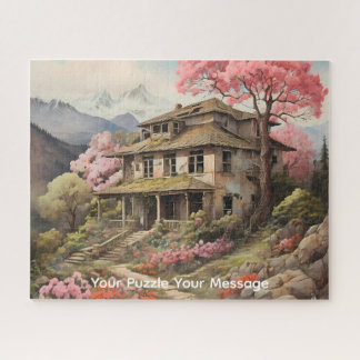 Puzzle Una obra de arte acuarela de una montaña abandonad