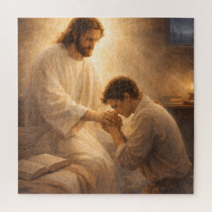 Puzzle Una oración de rodillas con Jesús