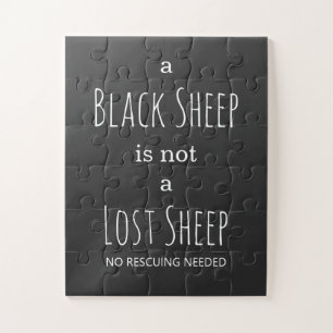 Puzzle Una oveja negra no es una oveja perdida sin rescat