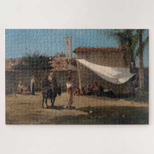 Puzzle Una plaza en Caracas (1854) por Camille Pissarro