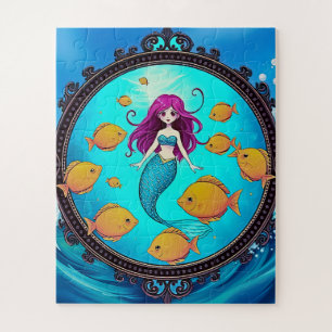 Puzzle Una sirena de pelo rojo