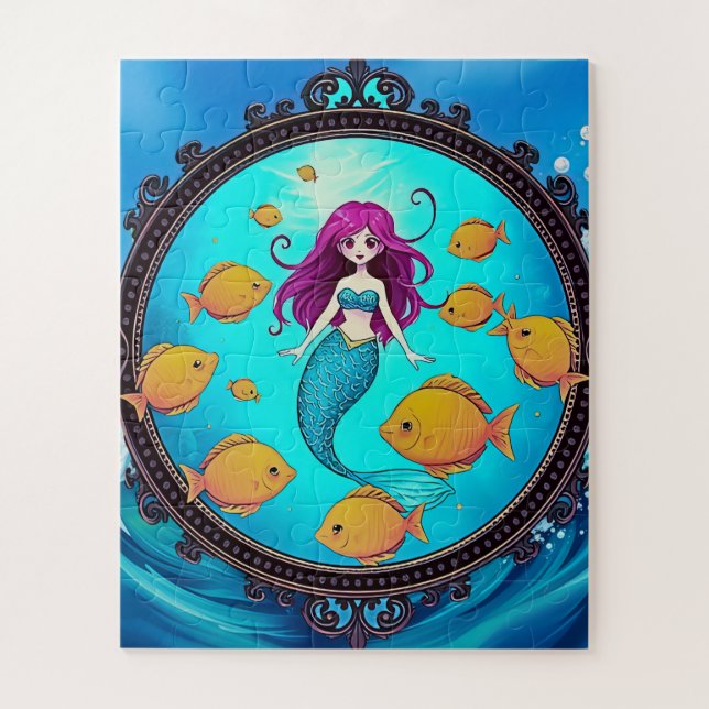 Puzzle Una sirena de pelo rojo (Vertical)