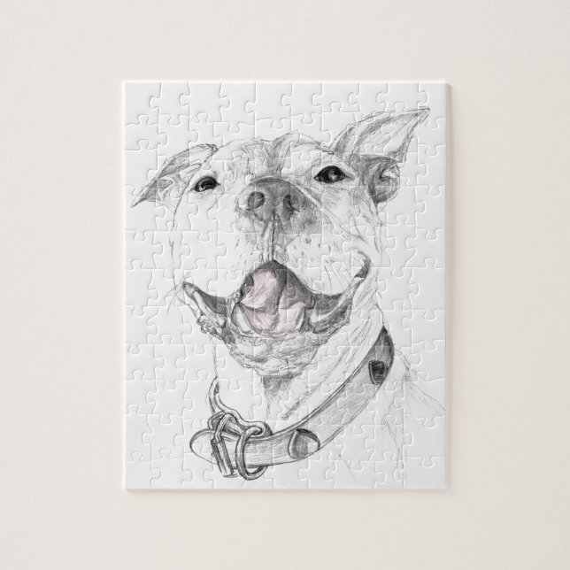 Puzzle Una sonrisa del pitbull (Vertical)