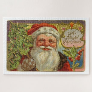 Puzzle Una tarjeta postal vintage de Navidad de Padre,