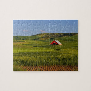 Puzzle Una vista panorámica de un granero en Moscú Idaho.