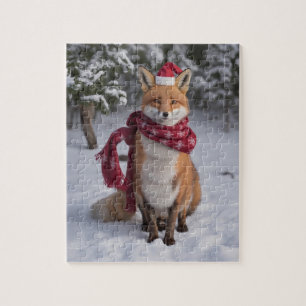 Puzzle Una zorra en los Navidades