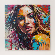 Une belle femme à la plage