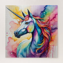 Une licorne en aquarelle