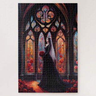 Puzzle Une mélancolique mariée gothique