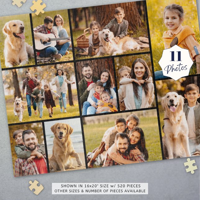 Puzzle Único 11 Collages de fotos Minimalista simple negr (Subido por el creador)