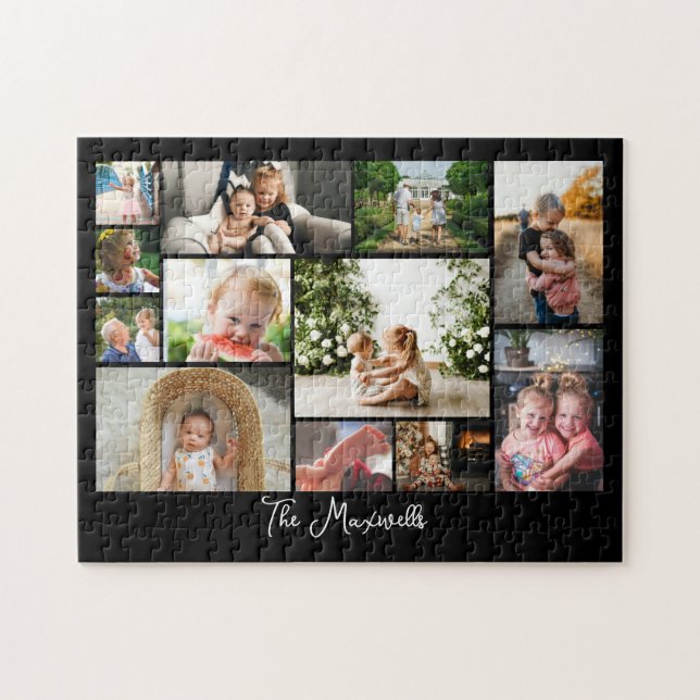 Puzzle Único montaje simple de 12 Collages de fotos Minim (Horizontal)