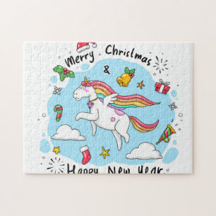 Puzzle Unicorn navidades