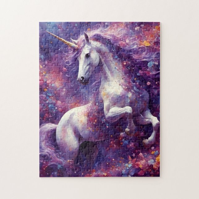 Puzzle Unicorn Purple Mane (Vertical)