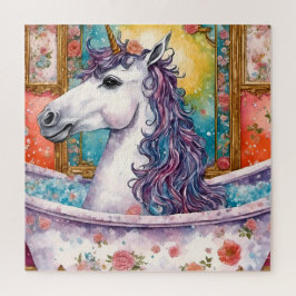 Puzzle Unicornio Adorable en el Baño