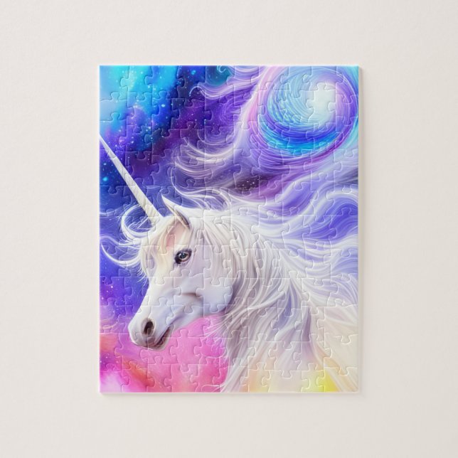 Puzzle Unicornio blanco bonito (Vertical)