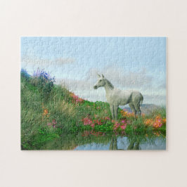 Puzzle Unicornio blanco místico | Fantasía