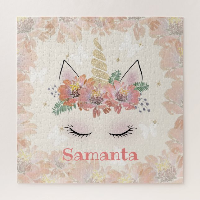 Puzzle Unicornio, Cara de Unicornio, personalizado (Vertical)