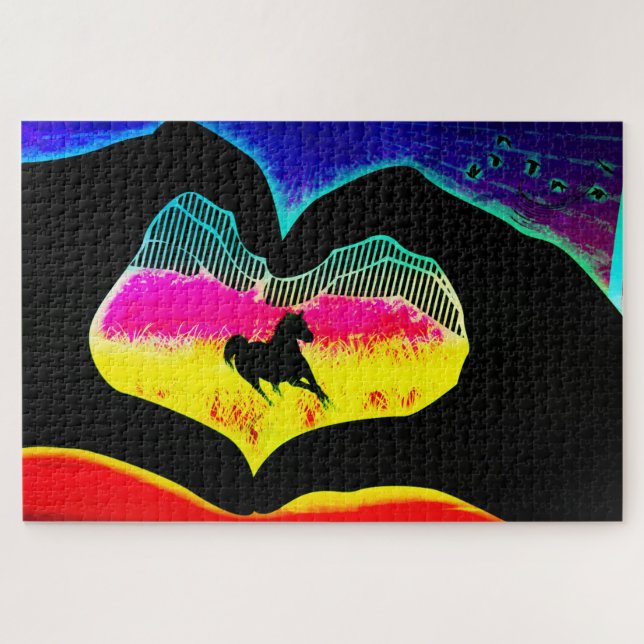 Puzzle Unicornio colorido (Horizontal)