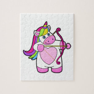 Puzzle Unicornio como arquero con arco y flecha