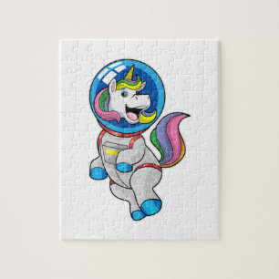 Puzzle Unicornio como astronauta en el espacio