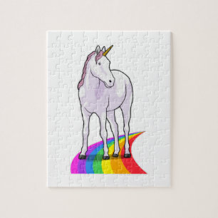 Puzzle Unicornio con arcoiris