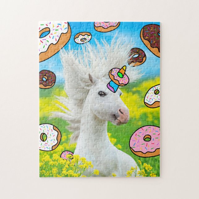 Puzzle Unicornio con donuts (Vertical)