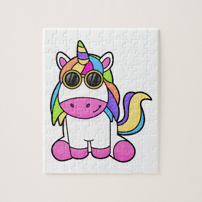 Puzzle Unicornio con gafas de sol (Vertical)
