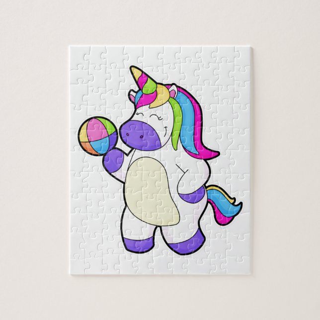 Puzzle Unicornio con voleibol (Vertical)