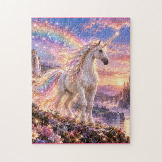 Puzzle Unicornio de Arcoíris Encantado Rosa