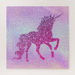 Puzzle Unicornio de brillo abstracto a la moda